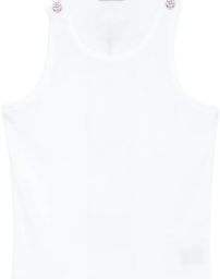 Jean Paul Gaultier Tank Top With Overall Engraved White Wit