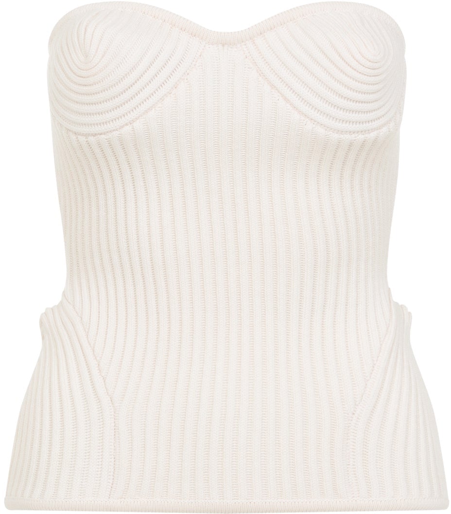 Jean Paul Gaultier Merino Wool Ribbed Stretch Corset Divers