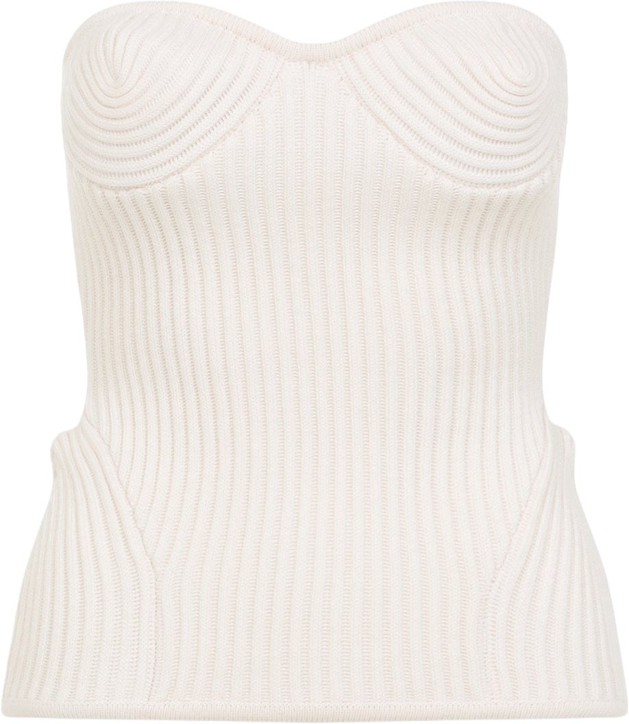 Jean Paul Gaultier Merino Wool Ribbed Stretch Corset Divers