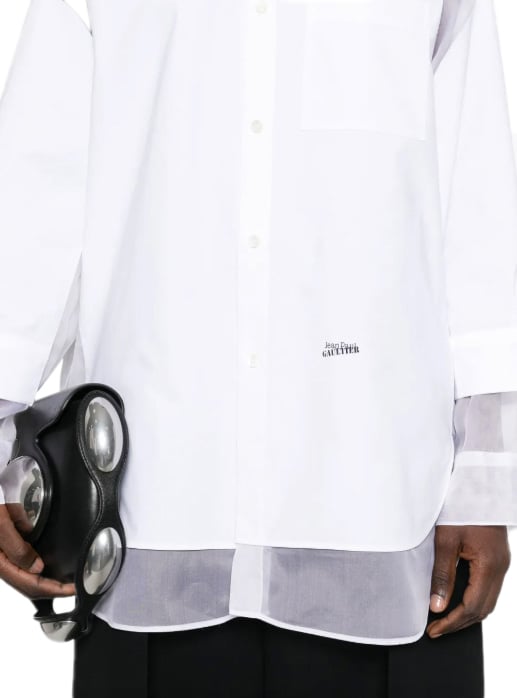 Jean Paul Gaultier Petit Grand Light Nylon Shirt White Wit