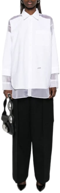 Jean Paul Gaultier Petit Grand Light Nylon Shirt White Wit