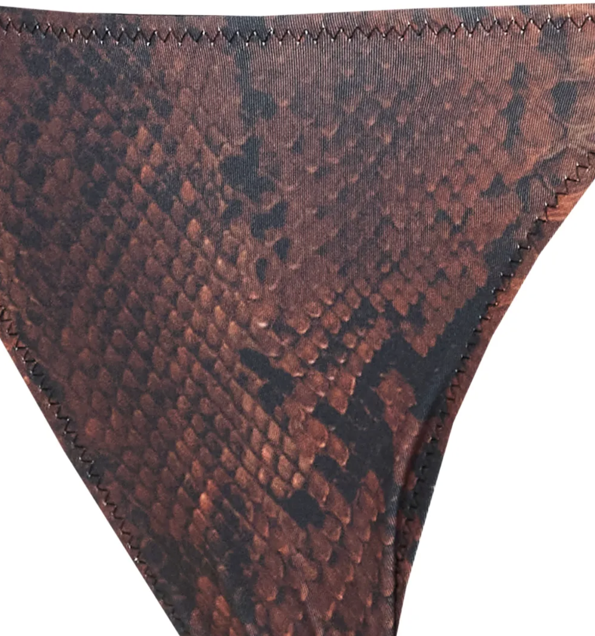 Jean Paul Gaultier Bikini Set Printed Python Brown/black Zwart