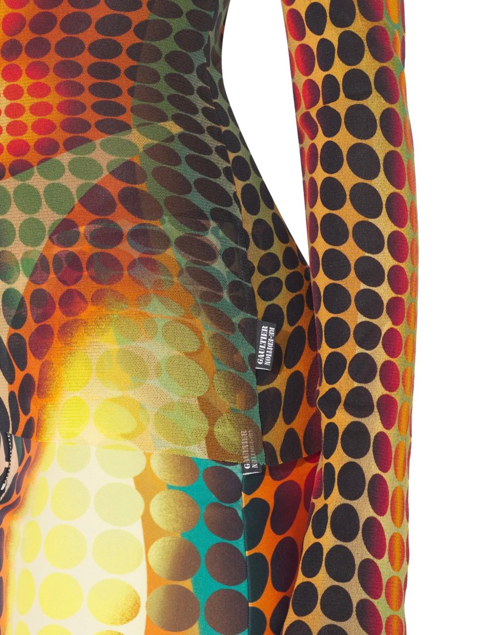 Jean Paul Gaultier Re-edition High Neck With Long Sleeves Orange/blue/brown Blauw