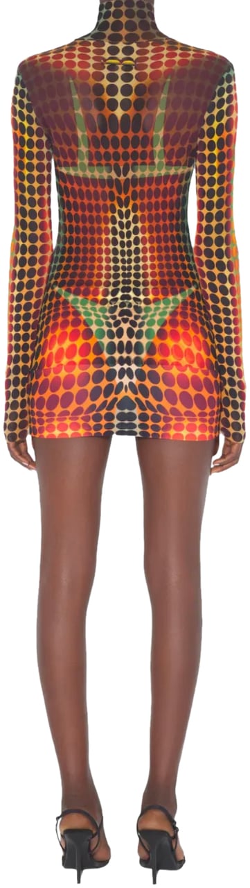 Jean Paul Gaultier Re-edition High Neck With Long Sleeves Orange/blue/brown Blauw