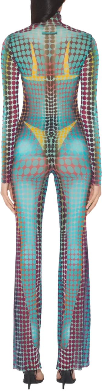 Jean Paul Gaultier Re-edition High Neck With Long Sleeves Blue/purple/yellow Geel