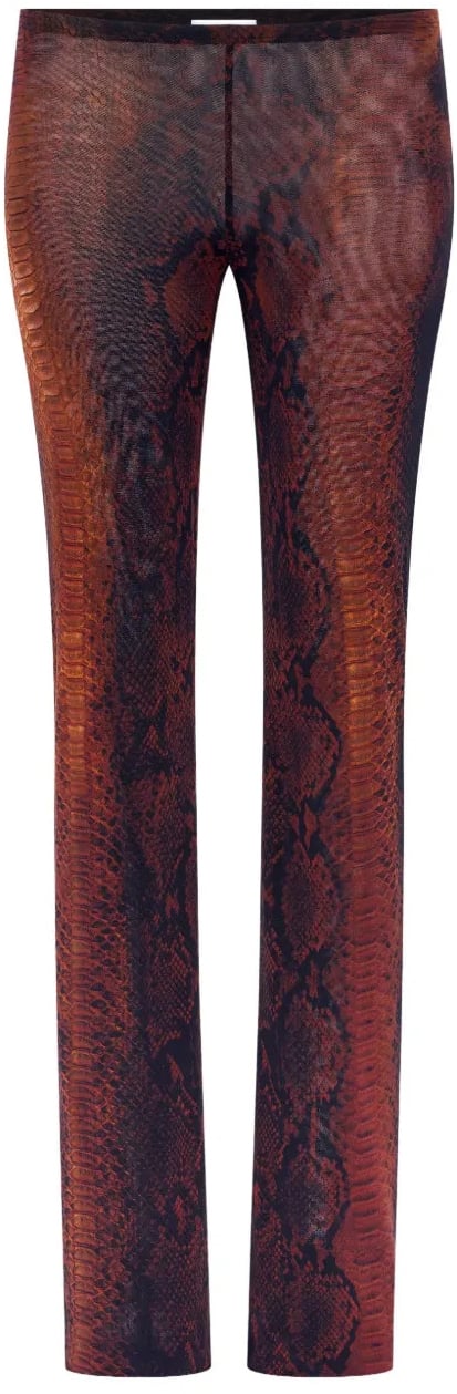 Jean Paul Gaultier Mesh Trouser Printed Python Brown/black Zwart