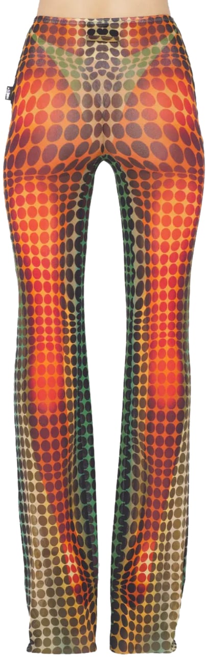 Jean Paul Gaultier Re-edition Flare Trousers Orange/blue/brown Blauw
