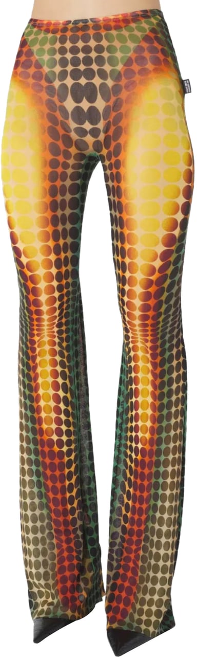 Jean Paul Gaultier Re-edition Flare Trousers Orange/blue/brown Blauw