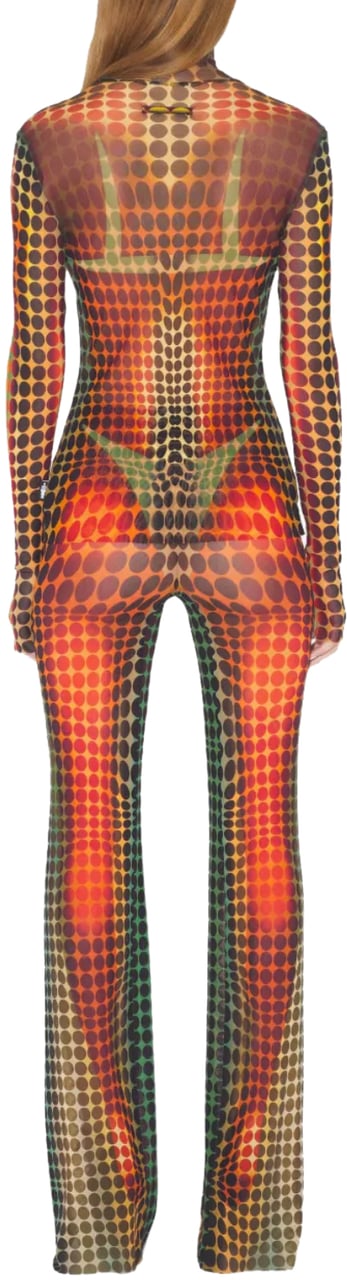 Jean Paul Gaultier Re-edition Flare Trousers Orange/blue/brown Blauw