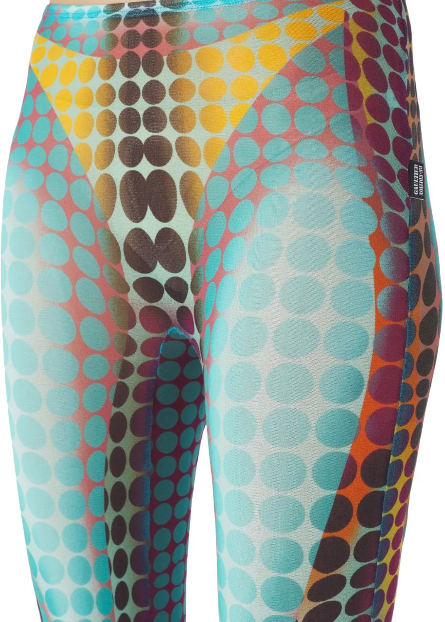 Jean Paul Gaultier Re-edition Flare Trousers Blue/purple/yellow Geel