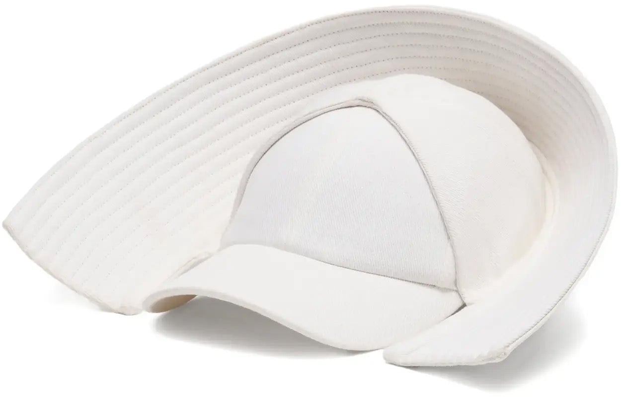 Jean Paul Gaultier Denim Drill Bob Marine Hat White Wit