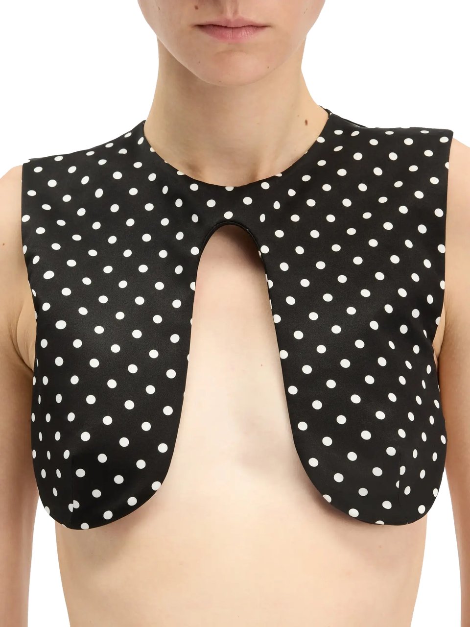 Jean Paul Gaultier Polka Dots Wired Top Black/white Wit