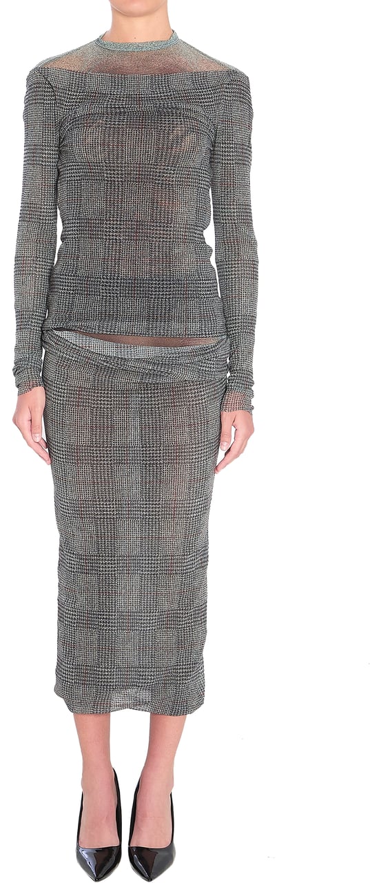 Jean Paul Gaultier Body Shadow and Prince of Wales top Grijs