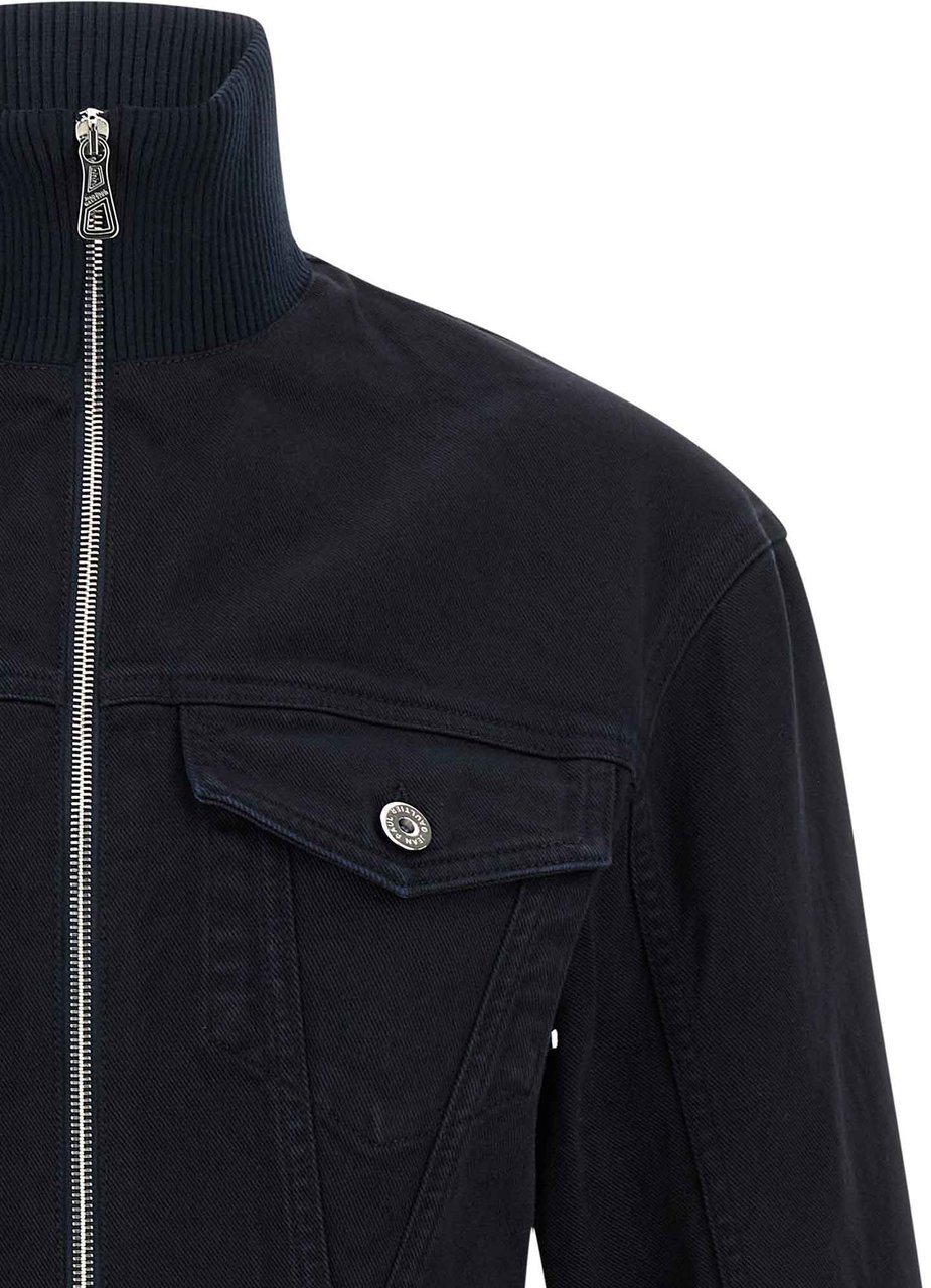 Jean Paul Gaultier Blue Cotton Denim Jacket Blauw
