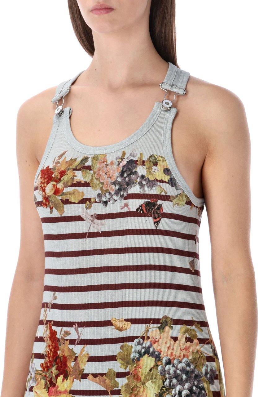 Jean Paul Gaultier Jean Paul Gaultier Marinière Grape tank long dress Blauw