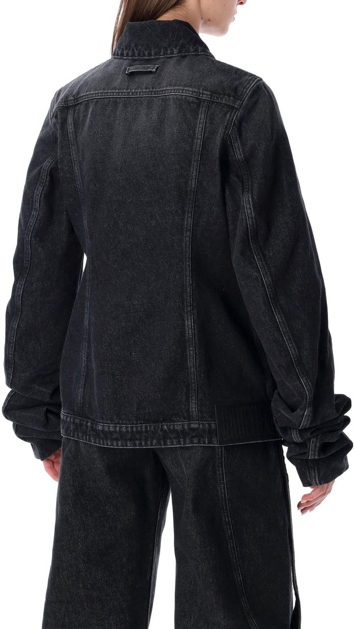 Jean Paul Gaultier Fitted Denim Jacket Vintage Black Zwart