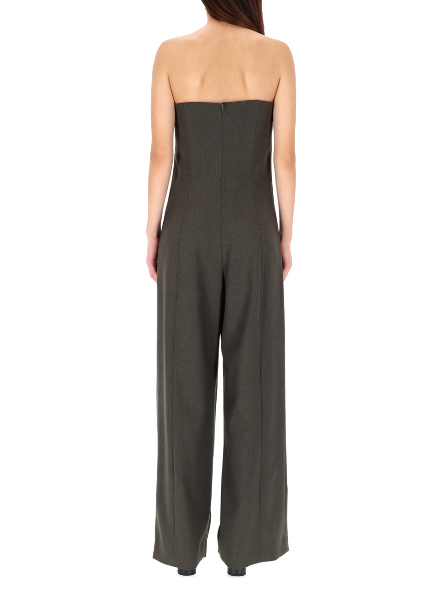 Jean Paul Gaultier Structured Bustier Jumpsuit with Wide-Leg Pants Grijs