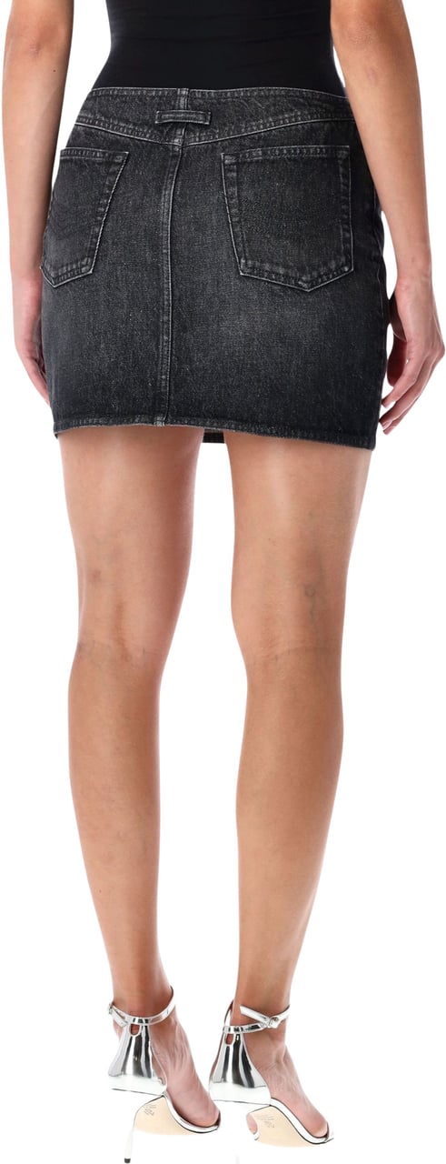 Jean Paul Gaultier Mini Skirt Zip Vintage Black Zwart