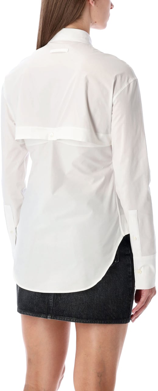 Jean Paul Gaultier Shirt Lingerie Garter Bianco Wit