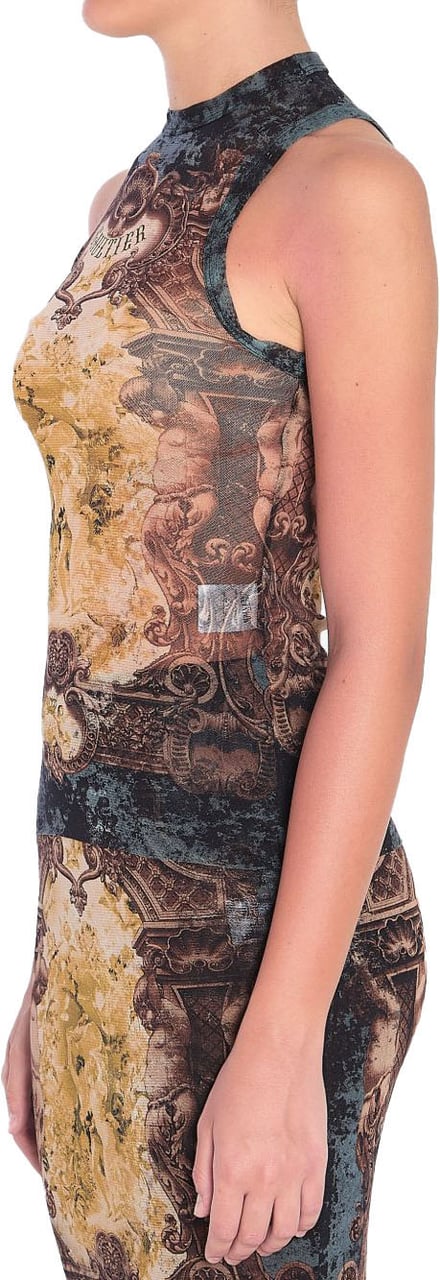 Jean Paul Gaultier Top Blackbluegreen Zwart