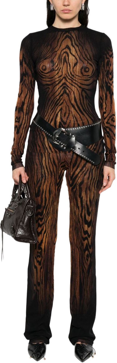 Jean Paul Gaultier Top Black/Brown Divers
