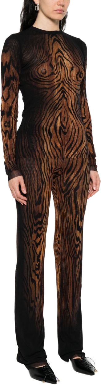 Jean Paul Gaultier Top Black/Brown Divers