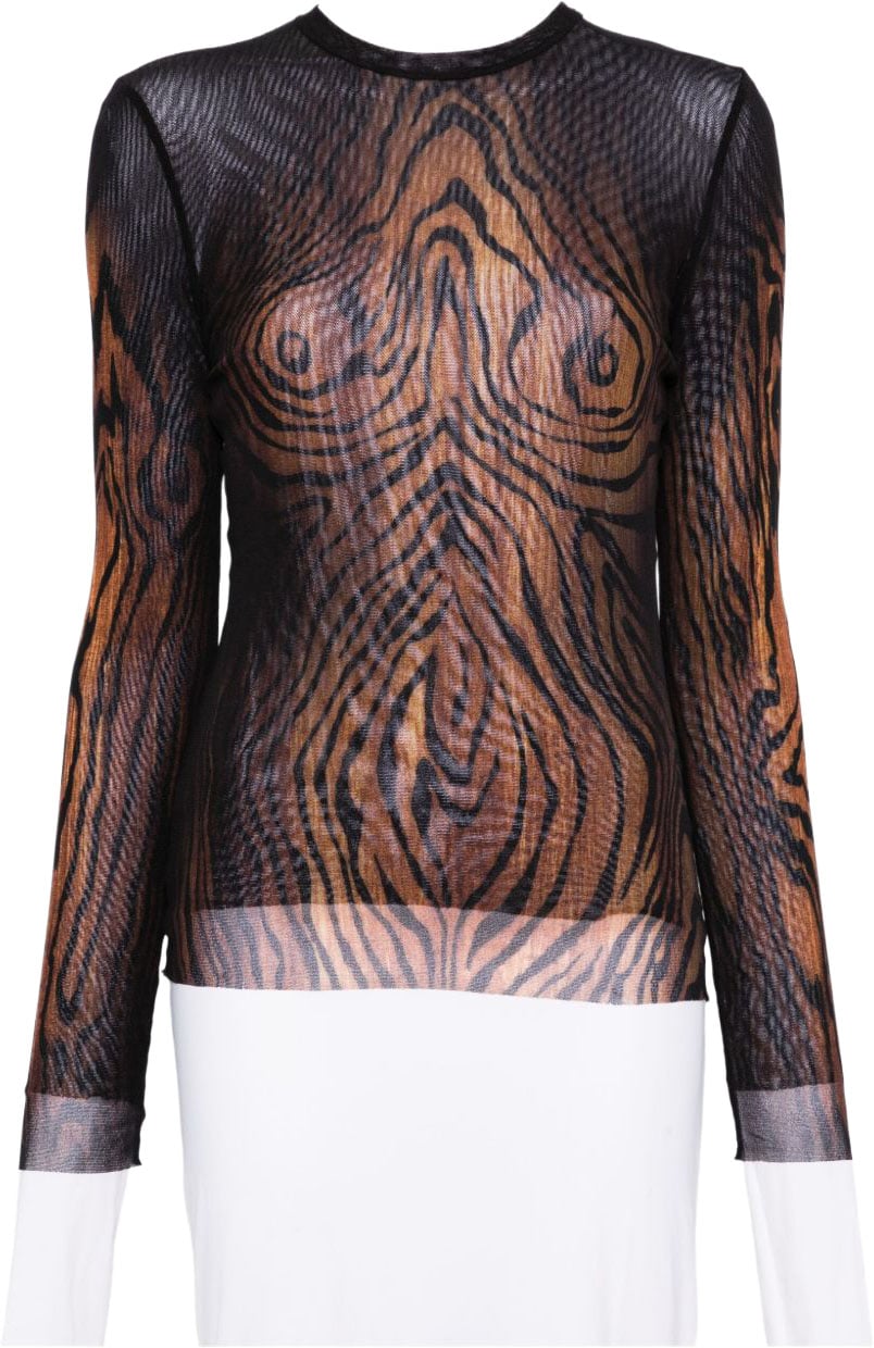 Jean Paul Gaultier Top Black/Brown Divers