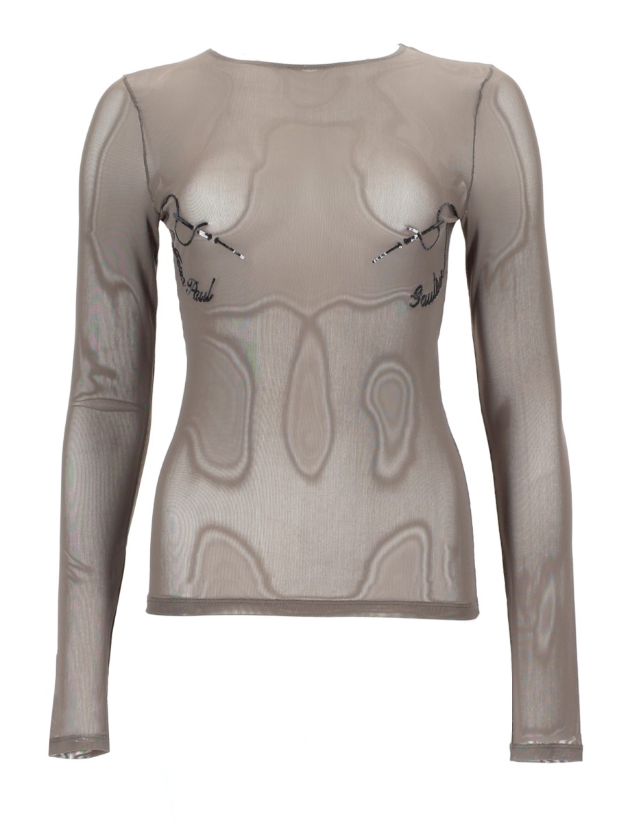 Jean Paul Gaultier Needles Jean Paul Gaultier Sheer Blouse Grijs
