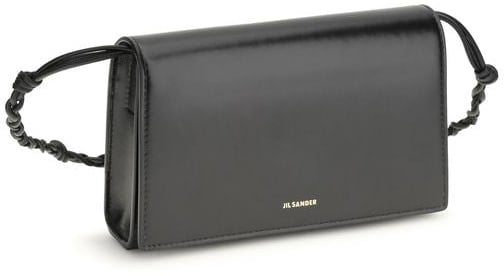 Jil Sander Jil Sander Black Calf Leather Bos Taurus Wallet Zwart