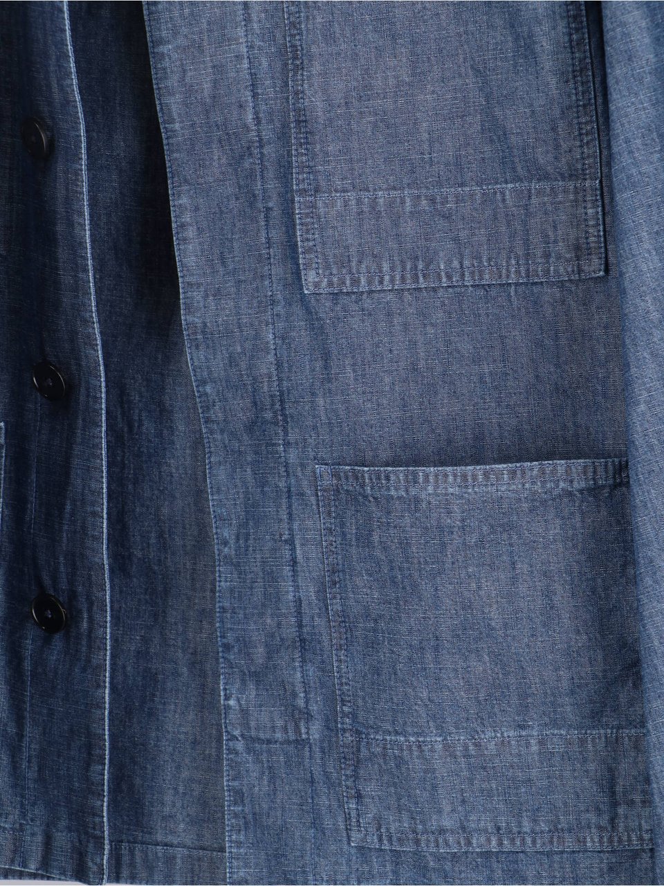 Jil Sander Blue Cotton Jacket Blauw