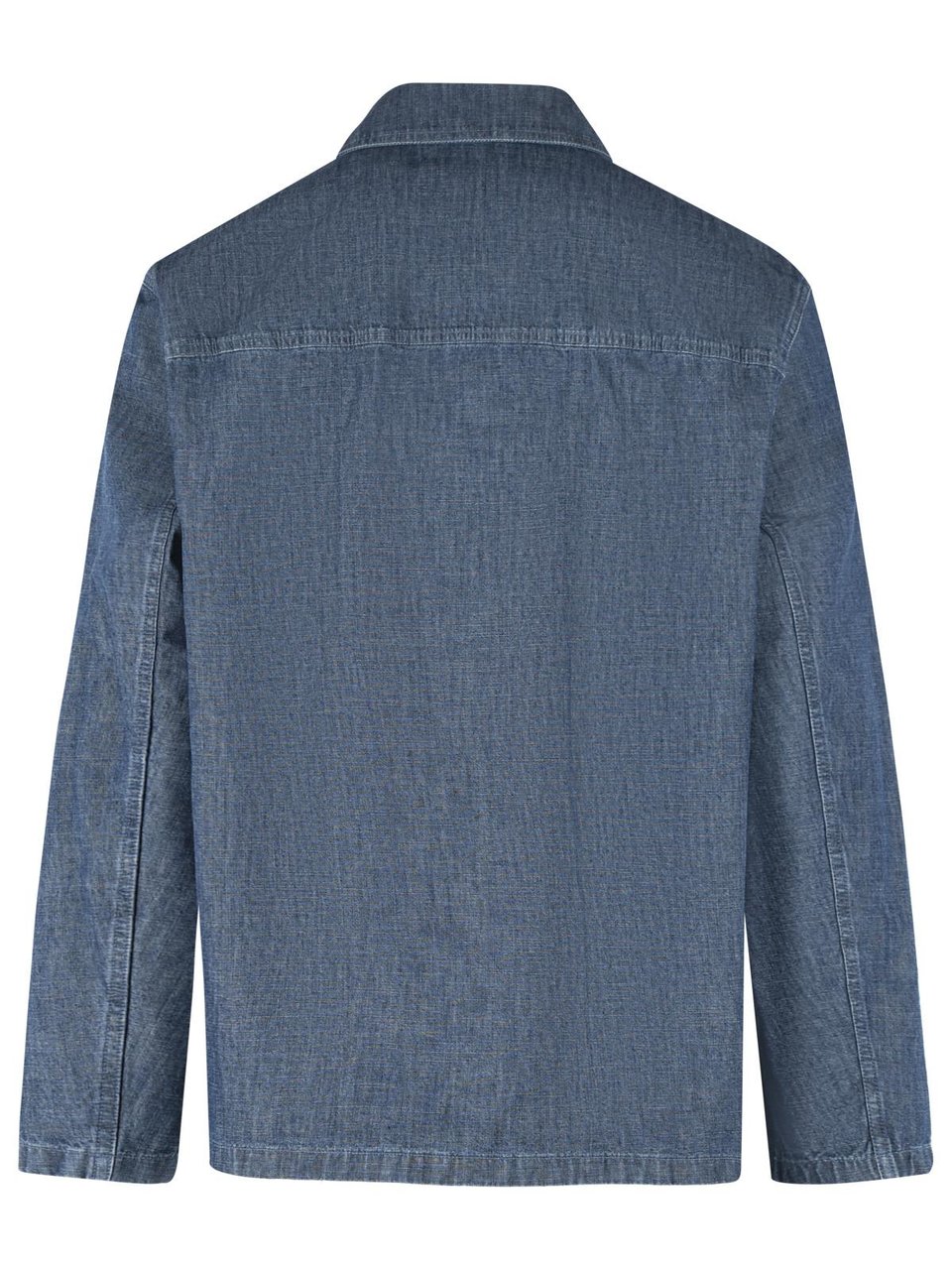 Jil Sander Blue Cotton Jacket Blauw
