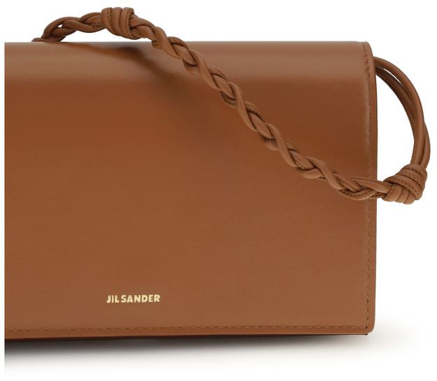 Jil Sander Jil Sander Brown Calf Leather Bos Taurus Wallet Bruin