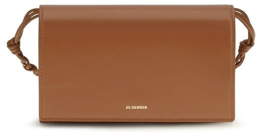 Jil Sander Jil Sander Brown Calf Leather Bos Taurus Wallet Bruin