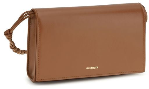 Jil Sander Jil Sander Brown Calf Leather Bos Taurus Wallet Bruin