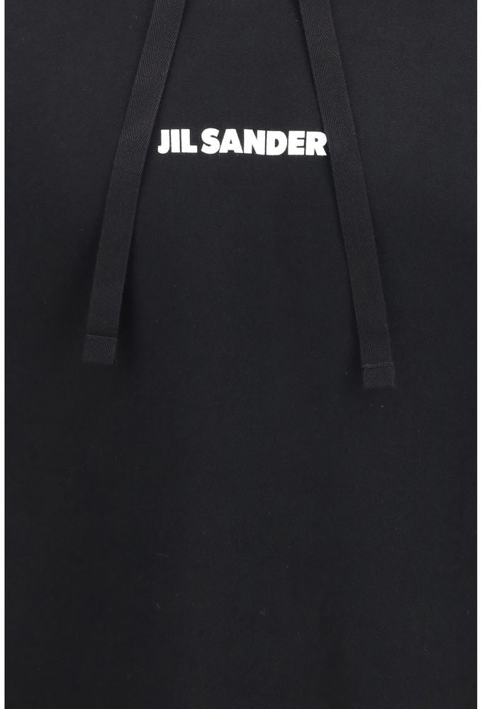 Jil Sander Black Cotton Sweatshirt Zwart