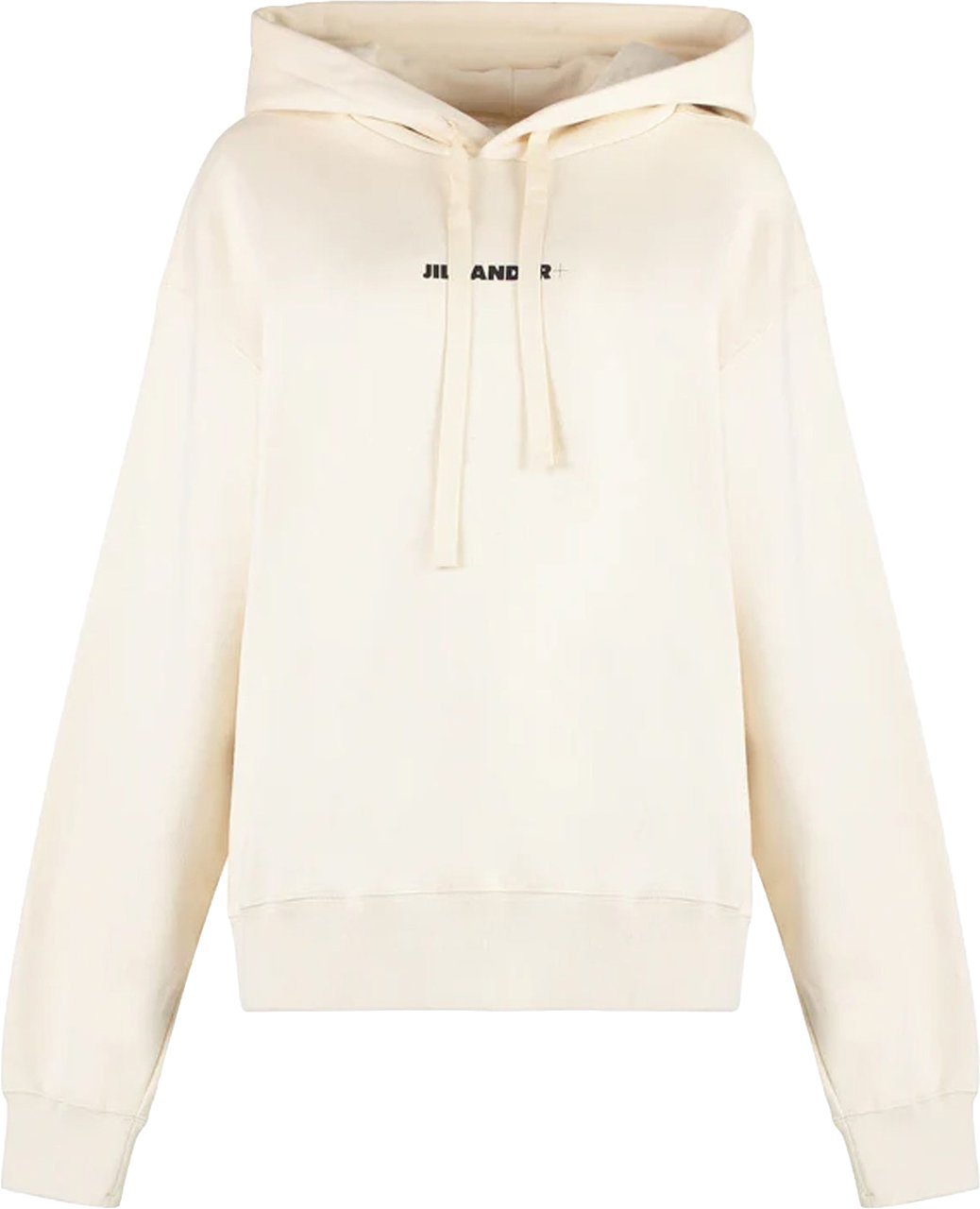 Jil Sander Cotton Hooded Sweatshirt Wit