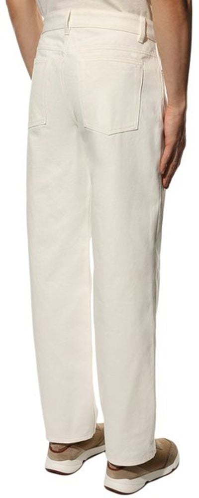 Jil Sander White Cotton Jeans Denim Wit