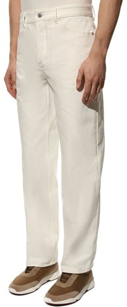 Jil Sander White Cotton Jeans Denim Wit