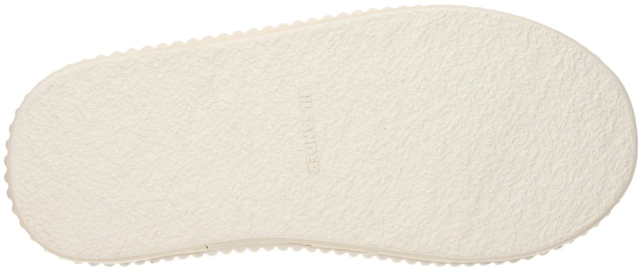 Jil Sander White Leather Platform Sneakers Wit