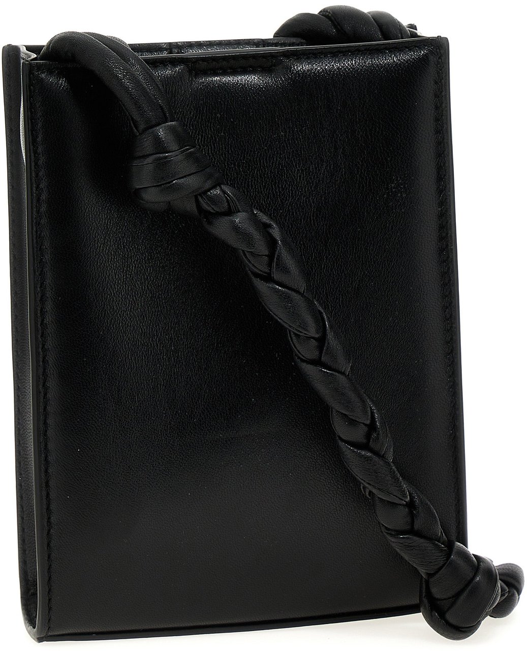 Jil Sander Black Calfskin Crossbody Bag Zwart
