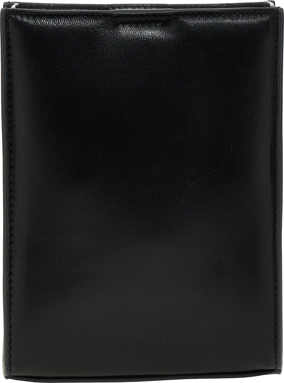 Jil Sander Black Calfskin Crossbody Bag Zwart