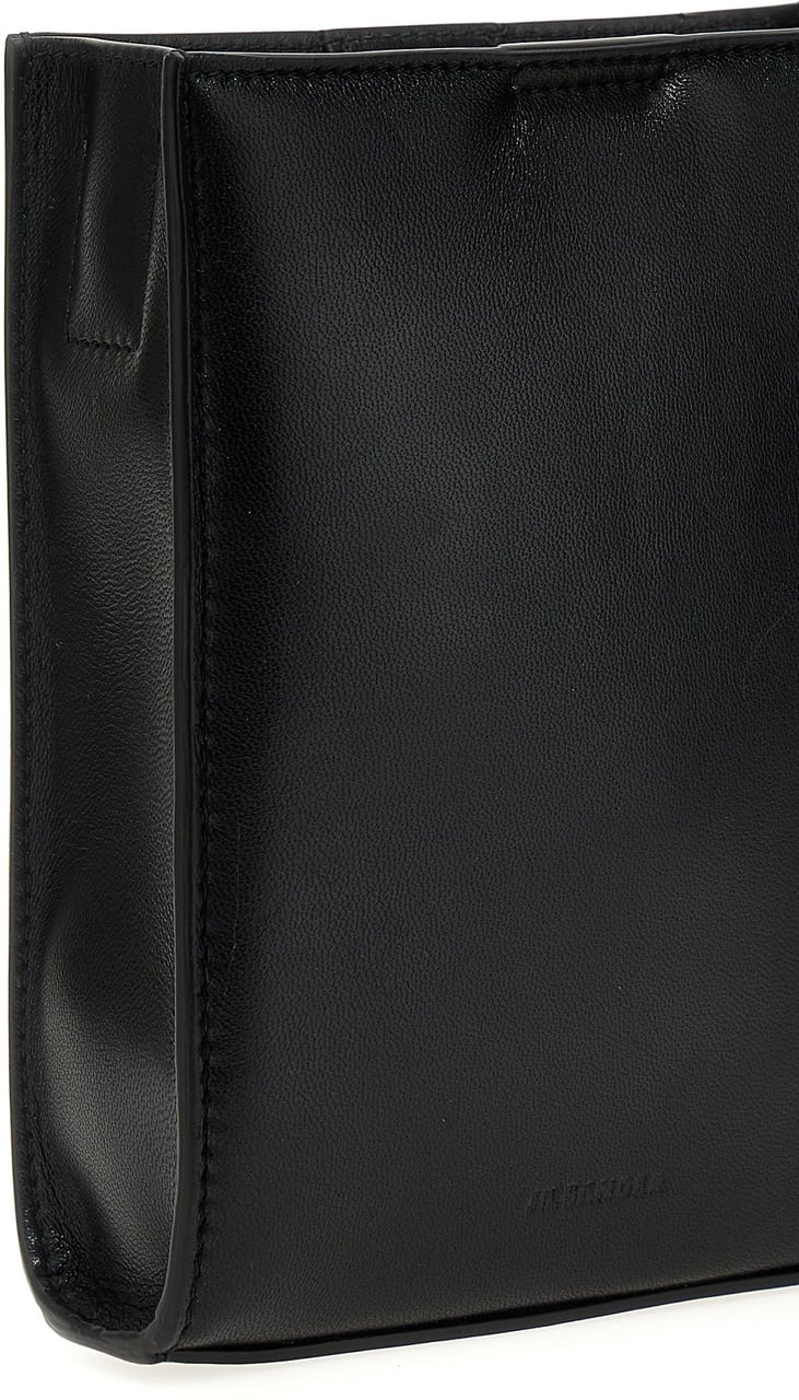Jil Sander Black Calfskin Crossbody Bag Zwart