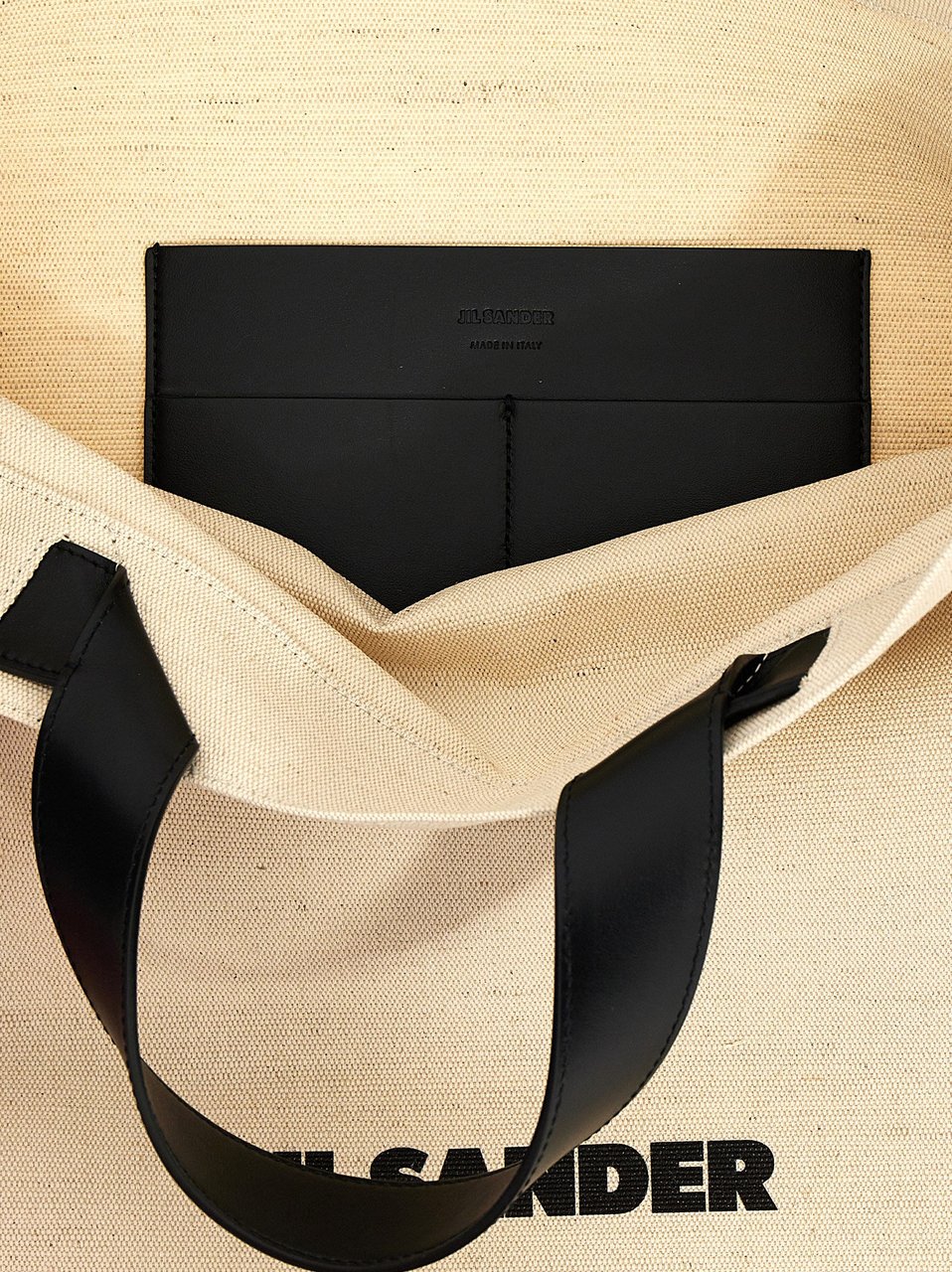 Jil Sander Bicolor Jute Tote Bag Divers