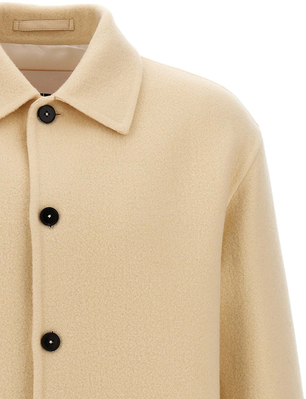 Jil Sander Beige Virgin Wool Coat Beige