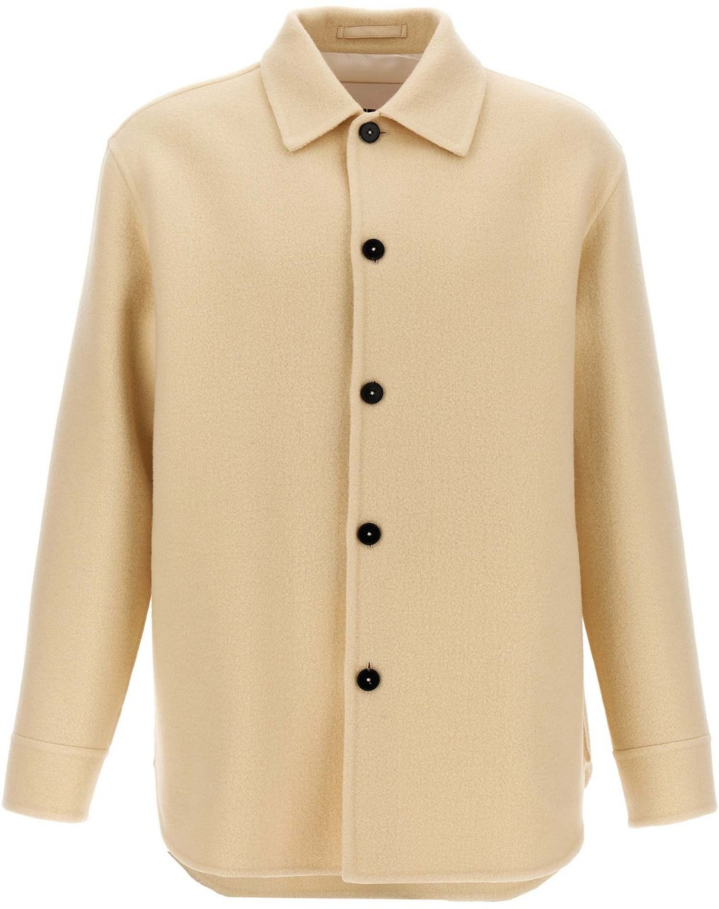 Jil Sander Beige Virgin Wool Coat Beige