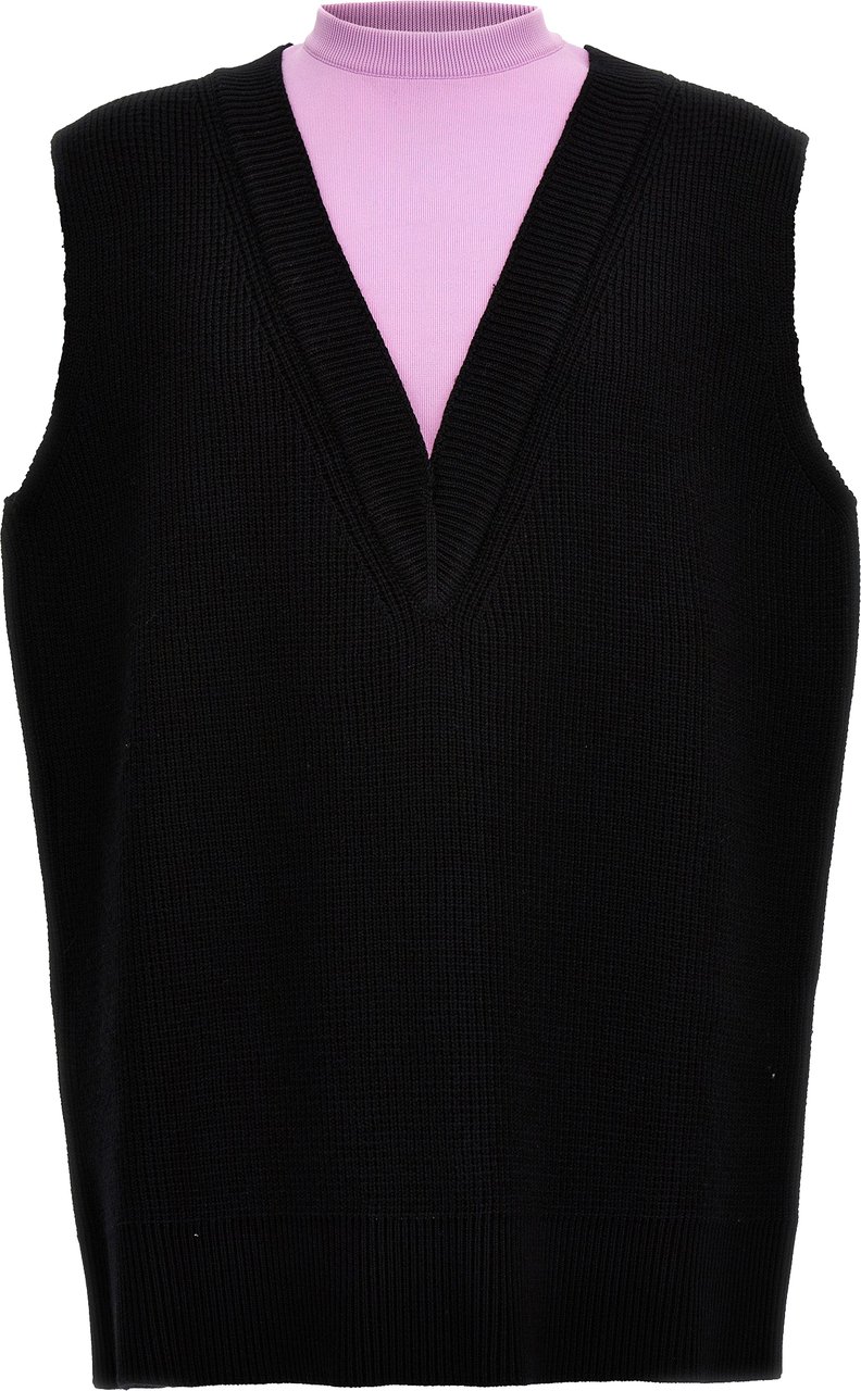 Jil Sander Multicolor Wool Sleeveles Sweater Divers