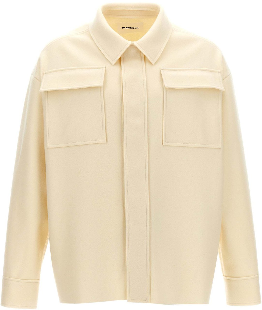 Jil Sander White Wool Blouse Wit