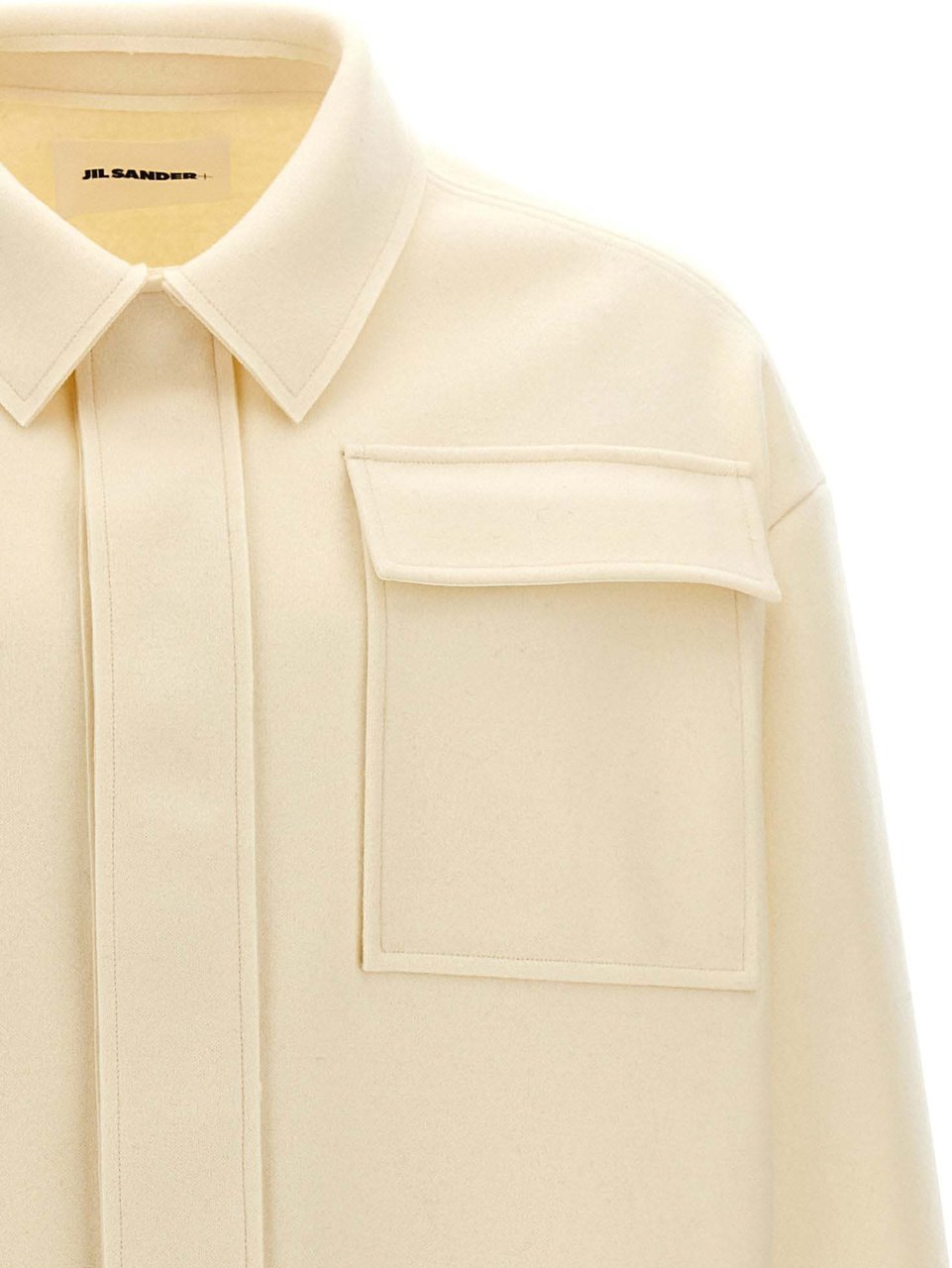 Jil Sander White Wool Blouse Wit