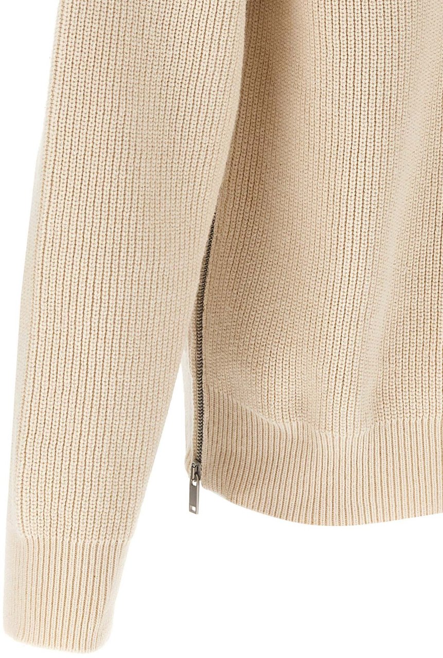 Jil Sander Beige Cotton Cardigan Beige