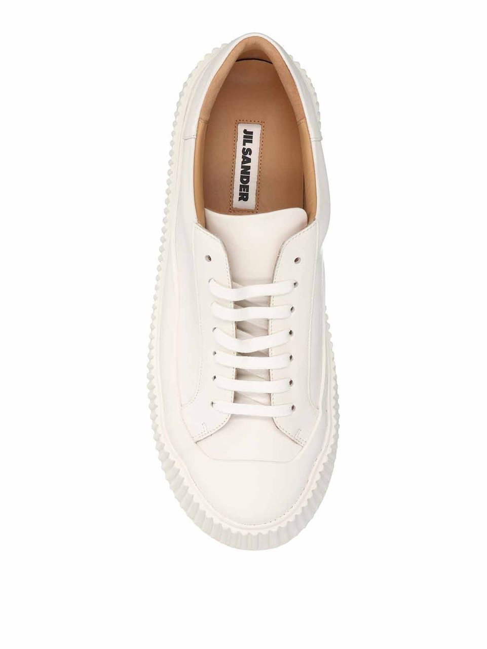 Jil Sander Jil Sander Maxi Sole Leather Sneakers Wit
